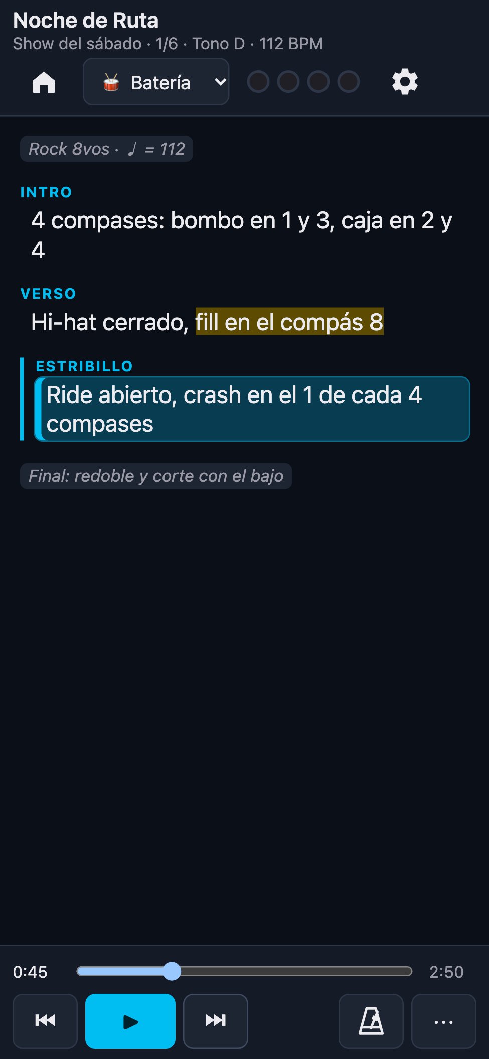 Parte de batería